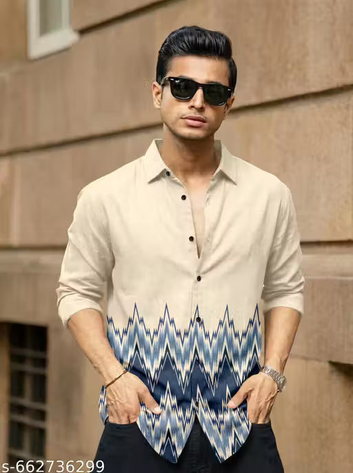 sanbros Men's Premium Cotton Casual Full Sleeve Shirt