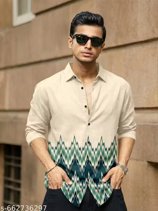 sanbros Men's Premium Cotton Casual Full Sleeve Shirt