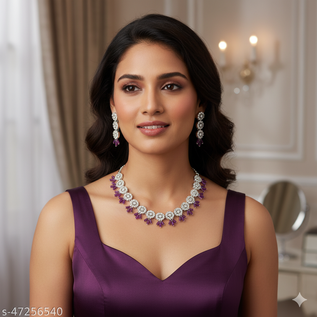 Trending Purple  Jewellery Set