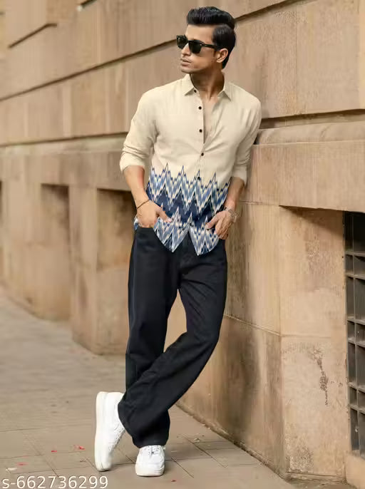 sanbros Men's Premium Cotton Casual Full Sleeve Shirt