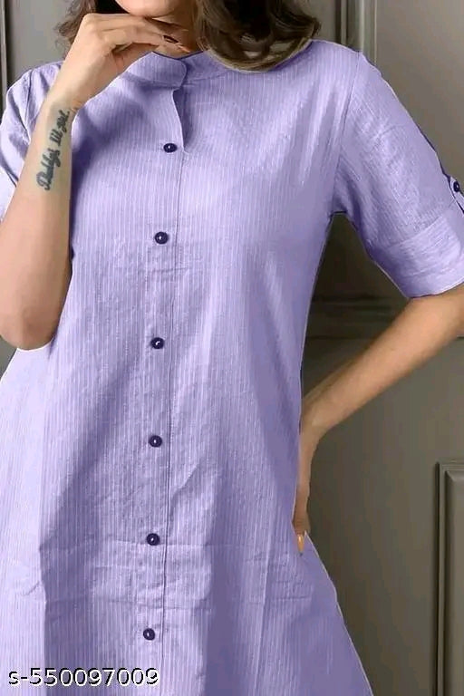 Kurti With Bottomwear Brown Purple