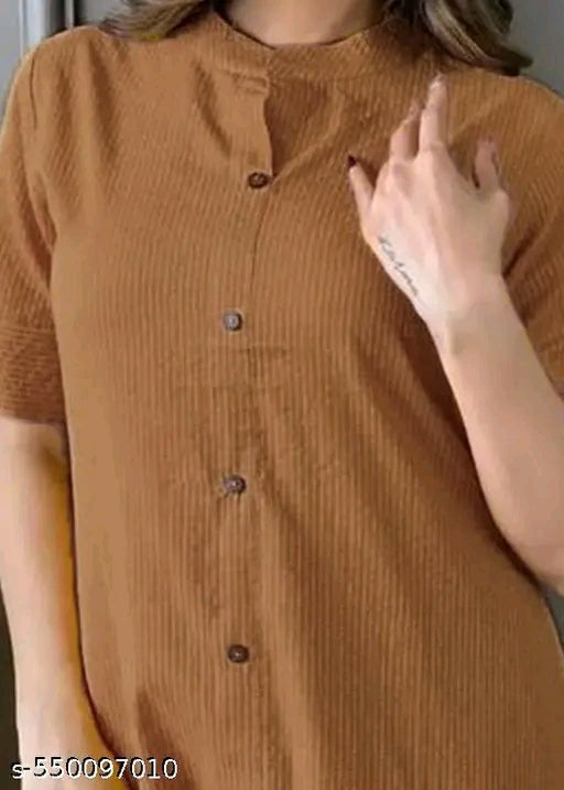 Kurti With Bottomwear Brown