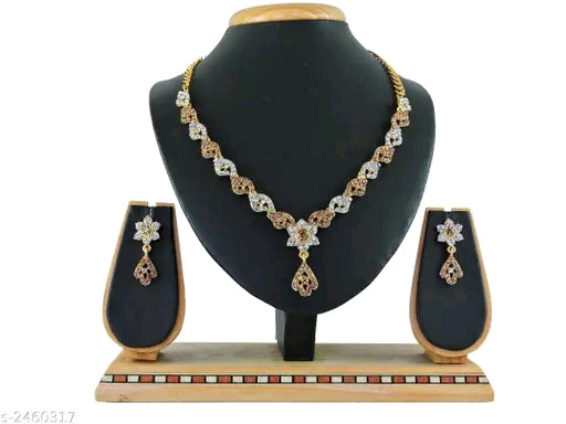 Women's American Diamond Jewellery Set