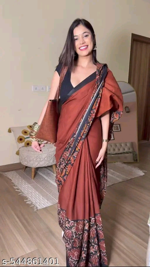 Jaipuri Hand Block Printed Soft Cotton Mulmul Saree