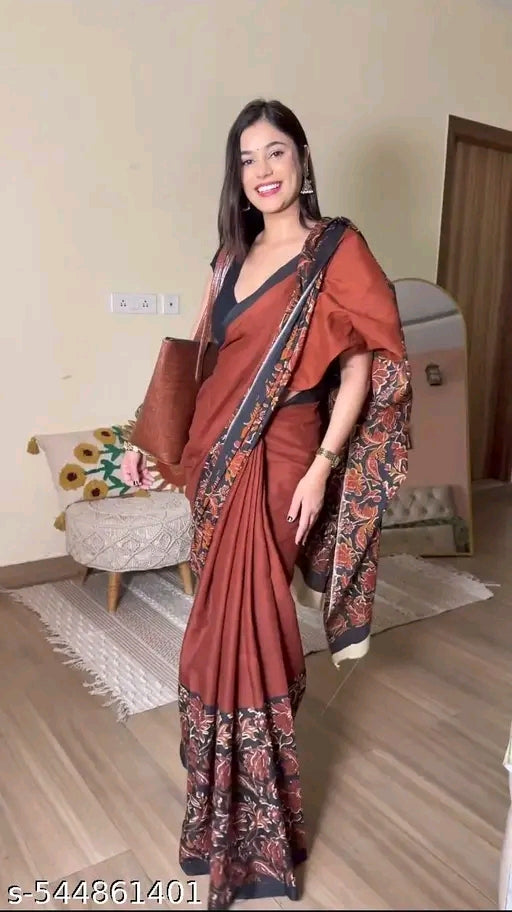 Jaipuri Hand Block Printed Soft Cotton Mulmul Saree