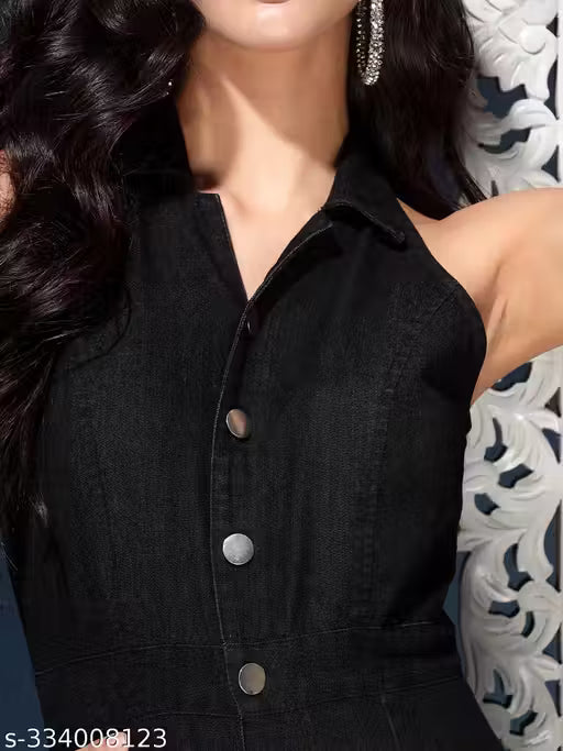 DENIM BELL BOTTOM JUMPSUIT