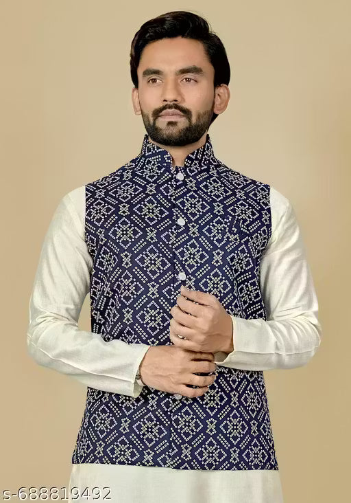 Bandhani Printed Nehru Koti