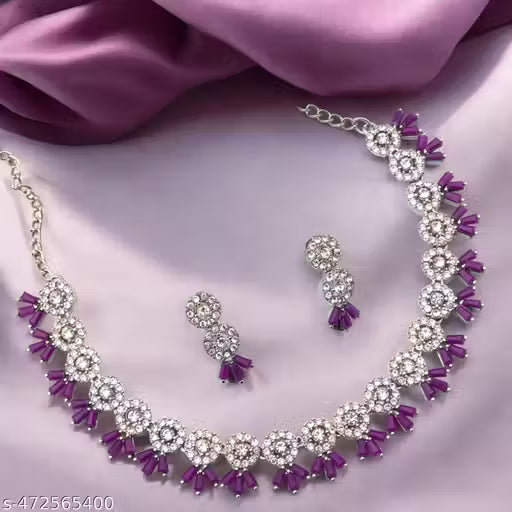 Trending Purple  Jewellery Set
