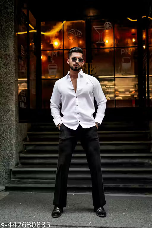 WAFFLE TEXTURE LONG SLEEVE SHIRT